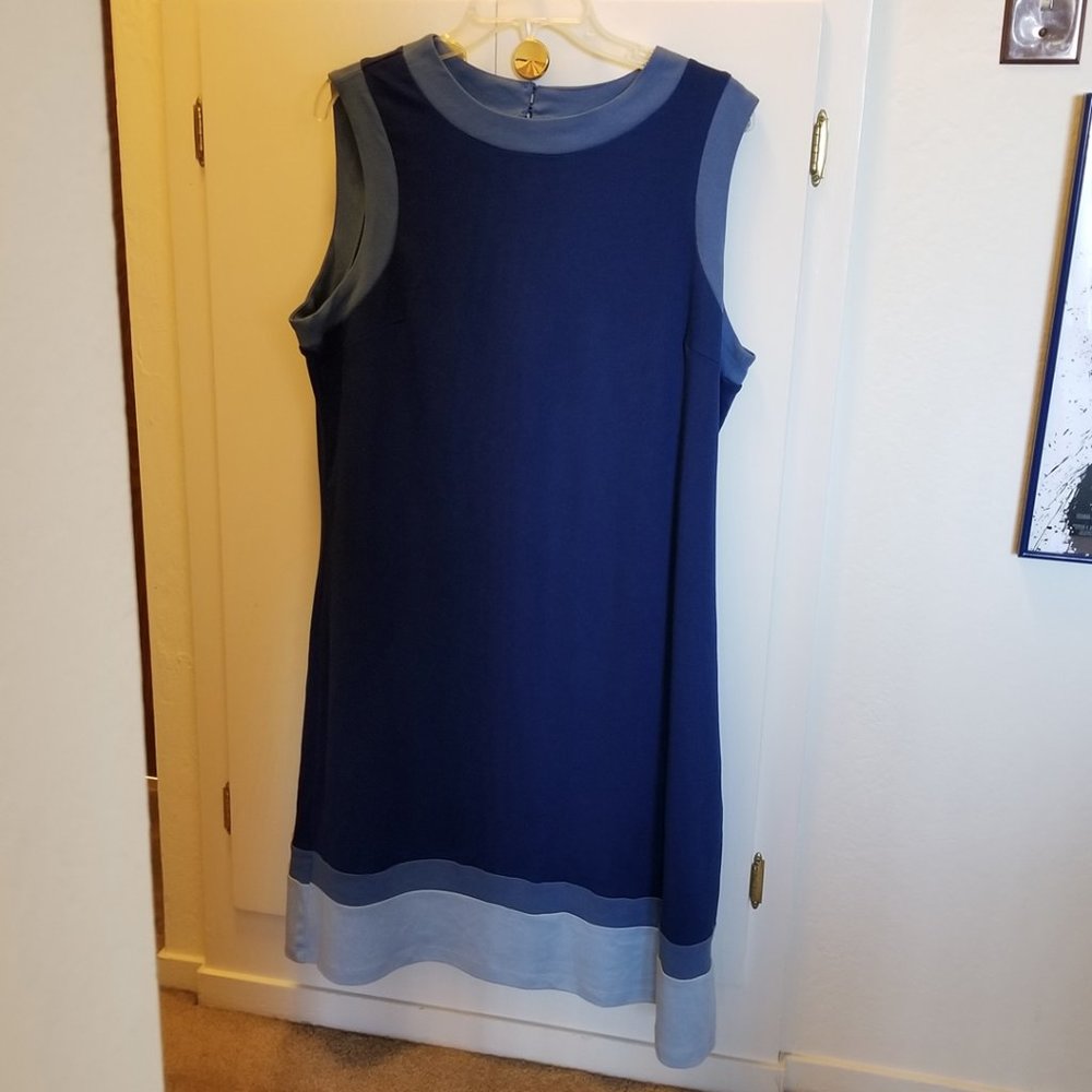 New York & Company Sleeveless blue dress XL Tall